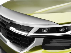 Kia Seltos Hood Deflector - Husky Liners - Aeroskin - Chrome - `24-`26